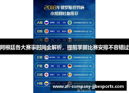 阿根廷各大赛事时间全解析，提前掌握比赛安排不容错过